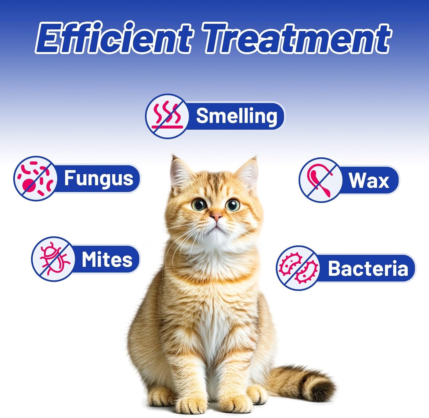 120ml Ear Cleaner for Dog & Cat - Ear Infection Treatment Without Irritation