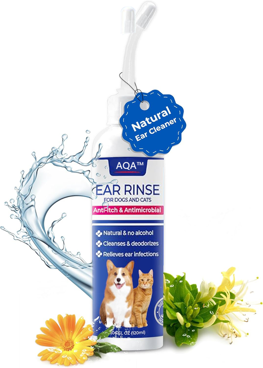 120ml Ear Cleaner for Dog & Cat - Ear Infection Treatment Without Irritation