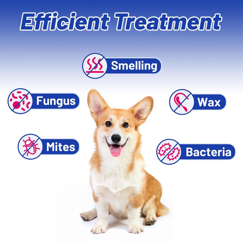 120ml Ear Cleaner for Dog & Cat - Ear Infection Treatment Without Irritation