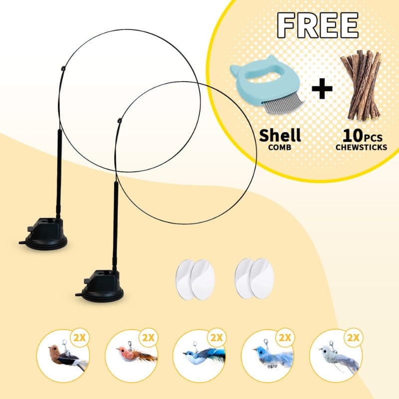 Interactive Bird Simulation Cat Toy Set