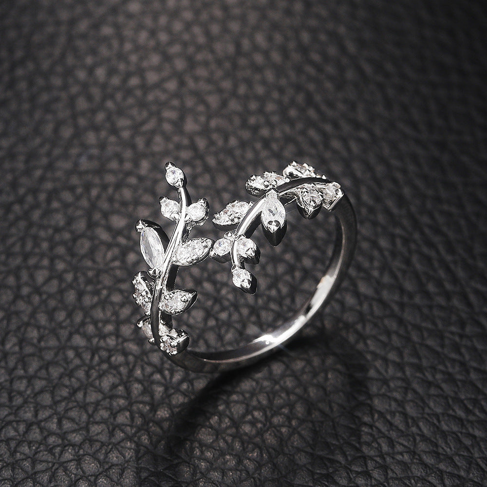 Silver Plated Personality Women's Danburite Ring Jewelry