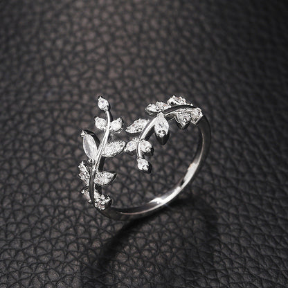 Silver Plated Personality Women's Danburite Ring Jewelry